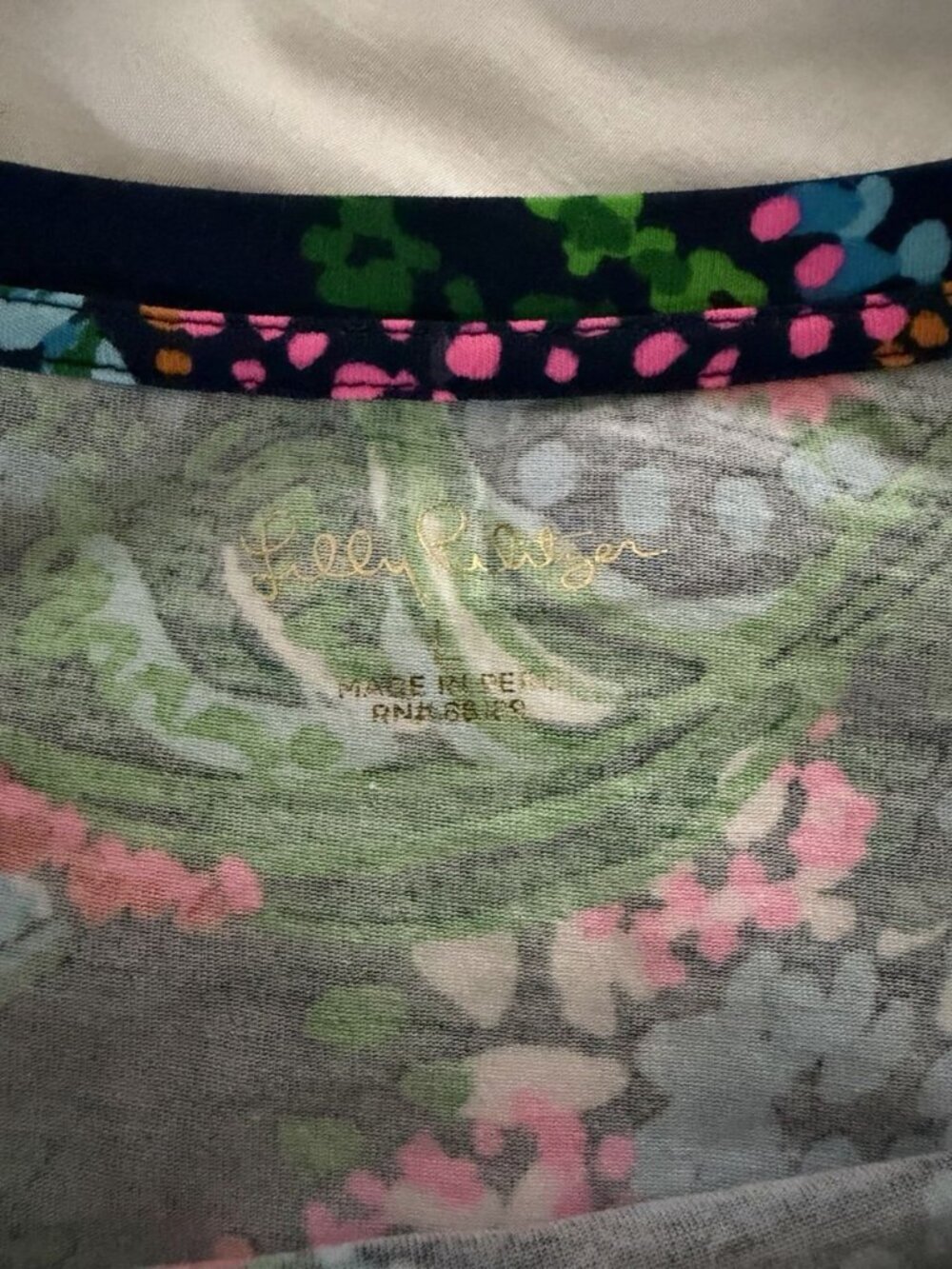 Lilly Pulitzer Finn Top Long Sleeve Multi Take Me To The Sea Top Size Large NWOT - Picture 5 of 8